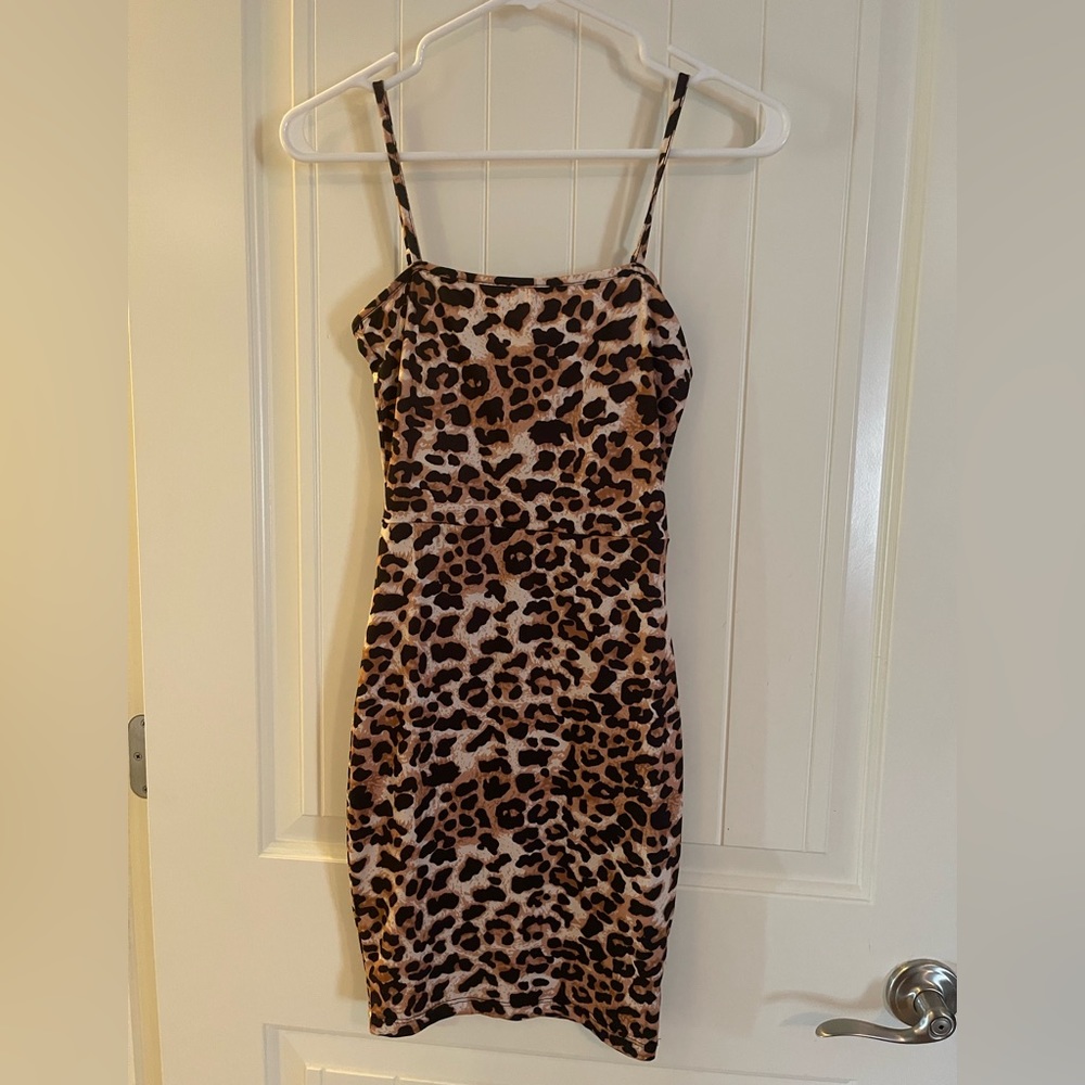 Shein Bodycon Cheetah Mini Dress